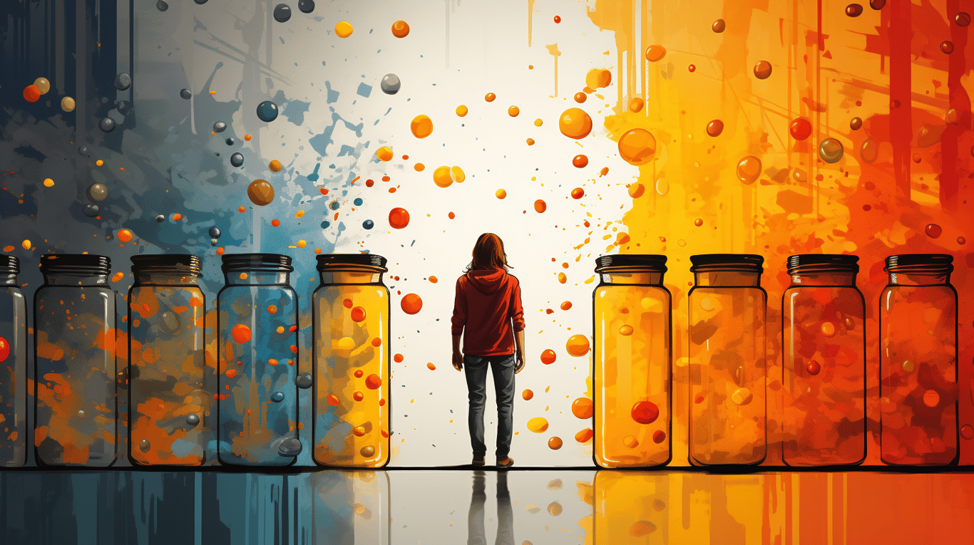 abstract image of a patient experiencing side effect