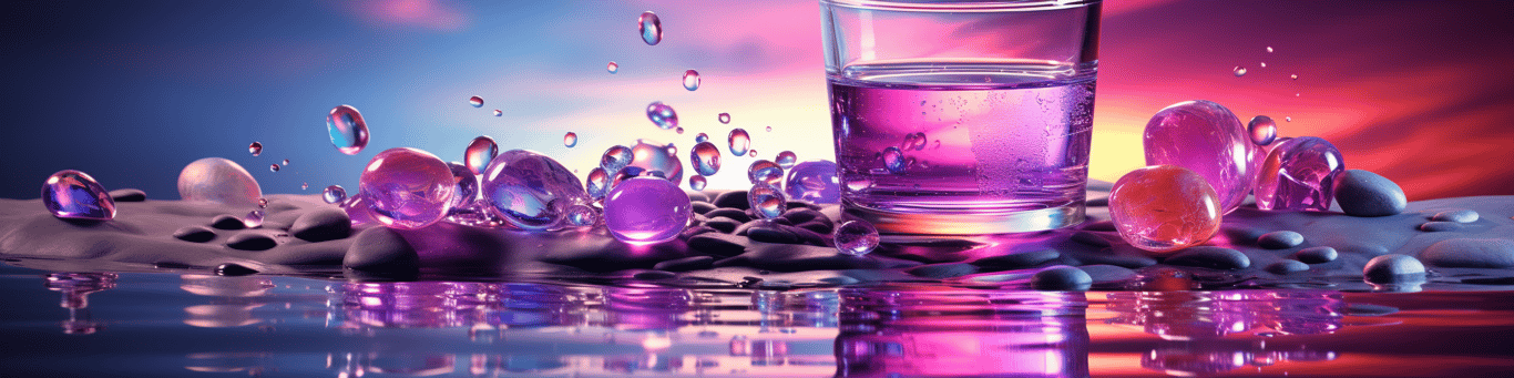 image of drug pills surrounding a glass of water symbolizing drug consumption