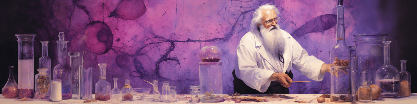 image of a doctor in a lab doing drug, clinical research