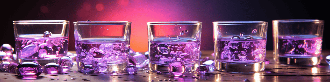 image of drug pills surrounding a glass of water symbolizing drug consumption