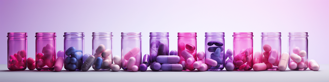 image of different drug pills on a surface