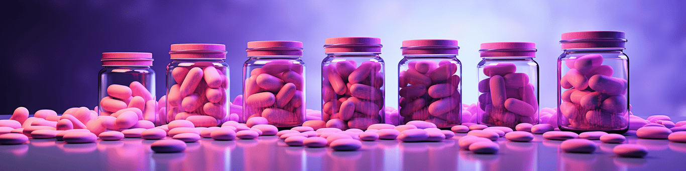 image of different drug pills on a surface
