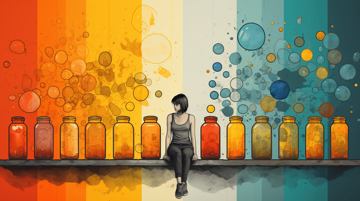 abstract image of a patient experiencing side effect