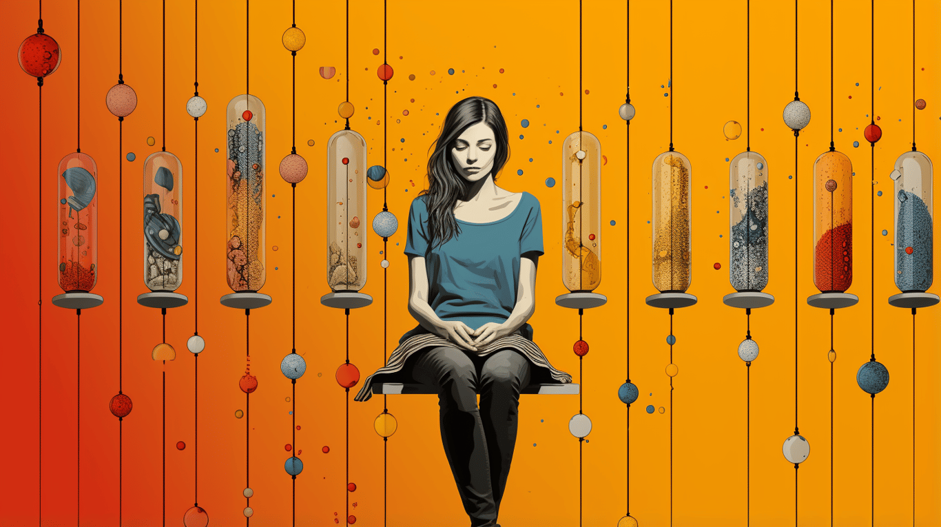 abstract image of a patient experiencing side effect