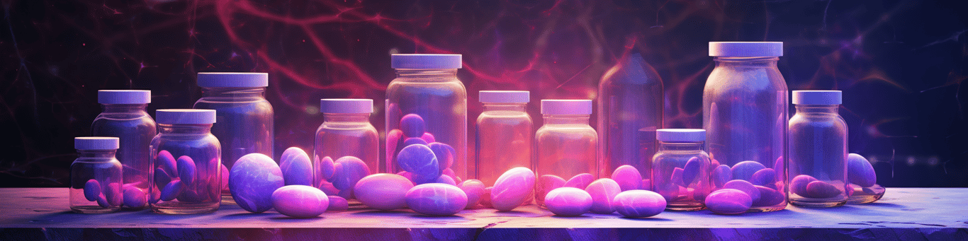 image of different drug pills on a surface