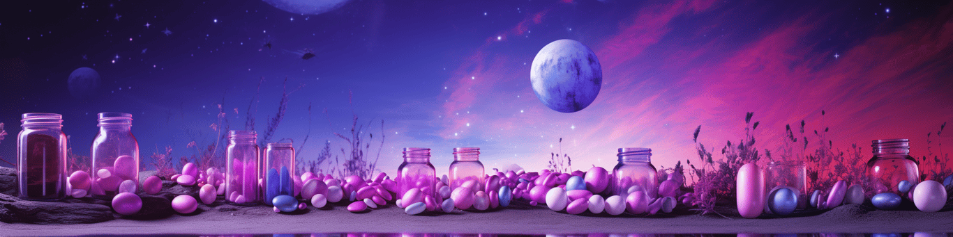 image of different drug pills on a surface