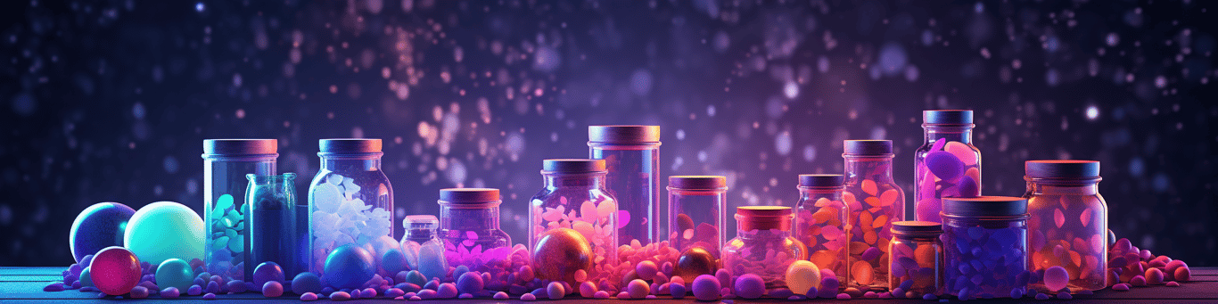 image of different drug pills on a surface