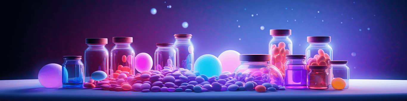 image of different drug pills on a surface