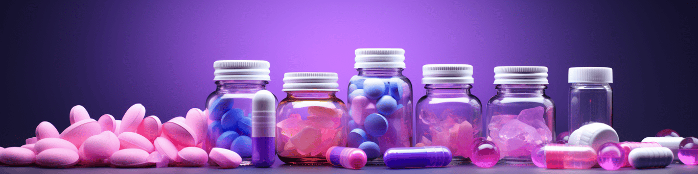 image of different drug pills on a surface