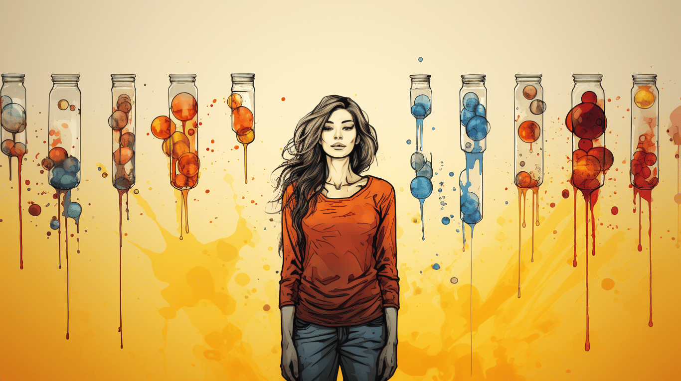 abstract image of a patient experiencing side effect