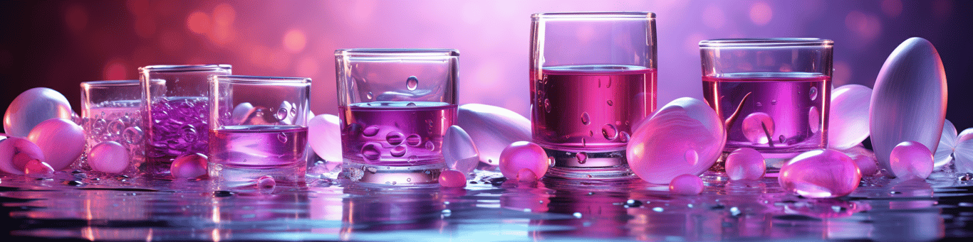 image of drug pills surrounding a glass of water symbolizing drug consumption