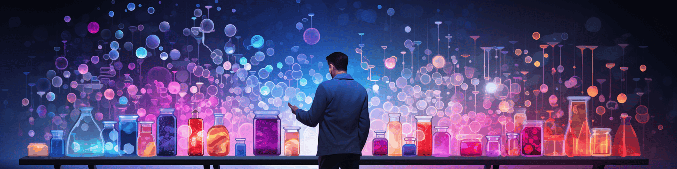 image of a doctor in a lab doing drug, clinical research