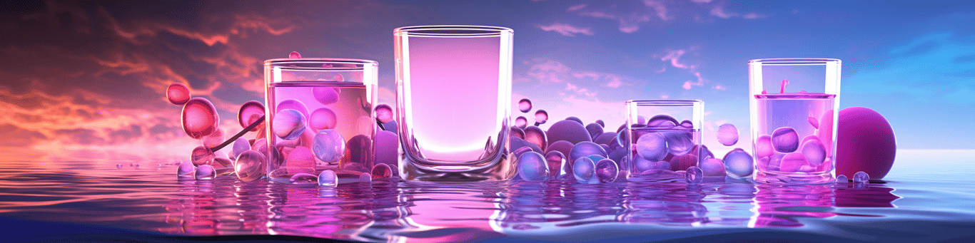 image of drug pills surrounding a glass of water symbolizing drug consumption