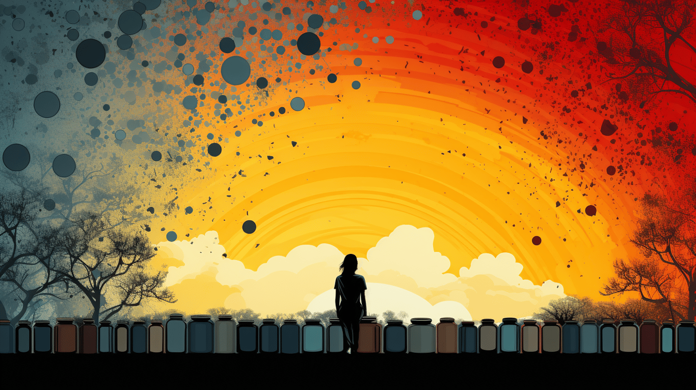 abstract image of a patient experiencing side effect