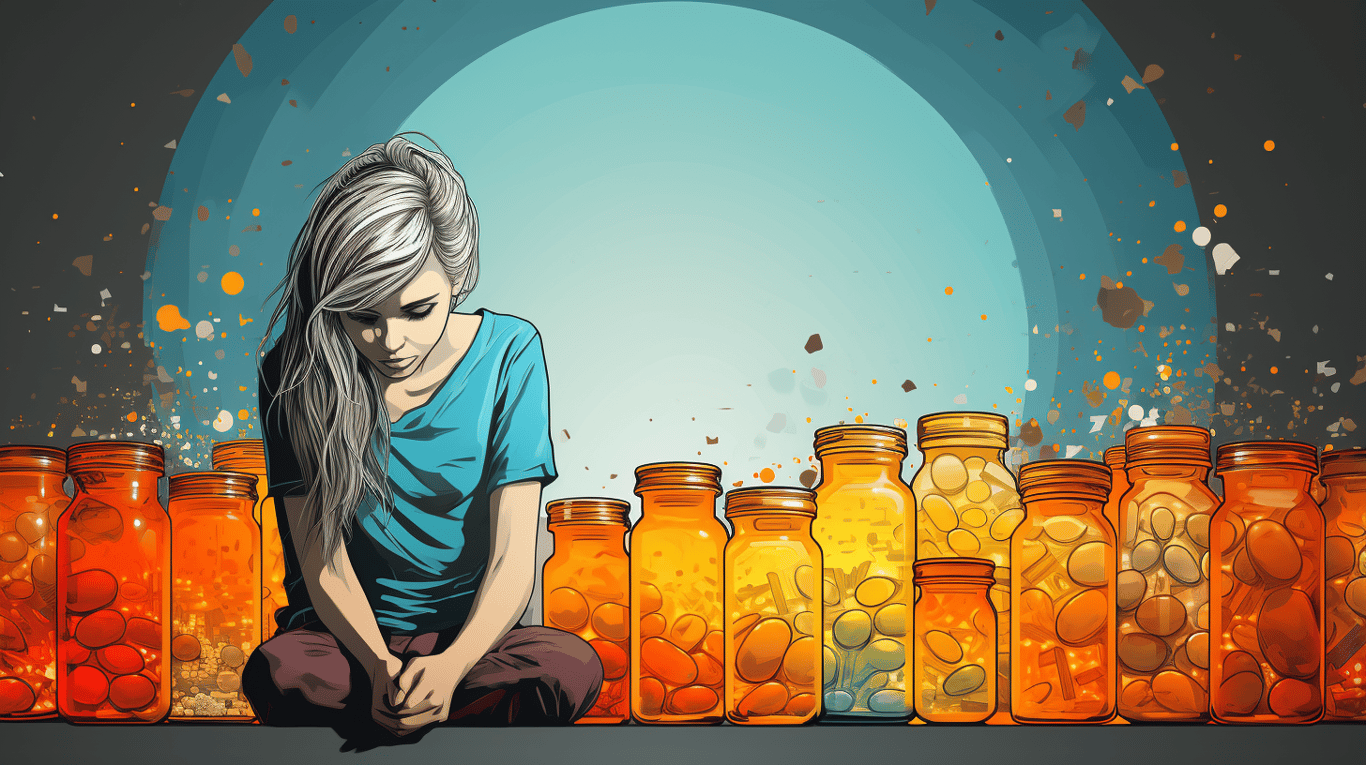 abstract image of a patient experiencing side effect