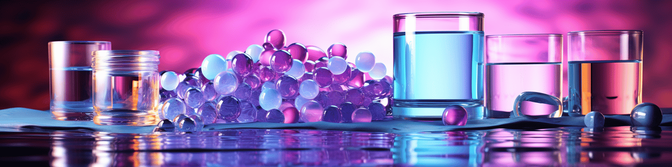 image of drug pills surrounding a glass of water symbolizing drug consumption