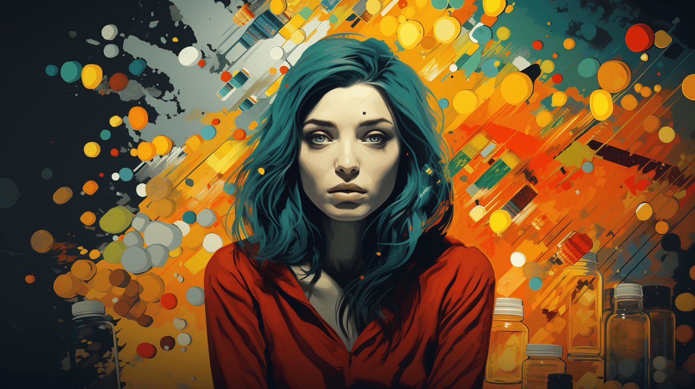 abstract image of a patient experiencing side effect