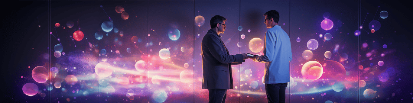 image of a doctor in a lab doing drug, clinical research