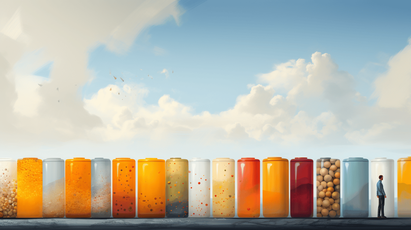 abstract image of a researcher studying a bottle of drug.