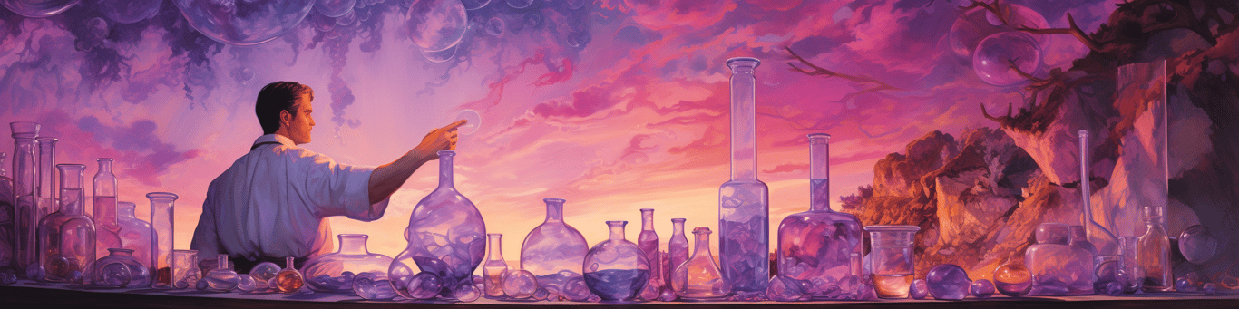 image of a doctor in a lab doing drug, clinical research