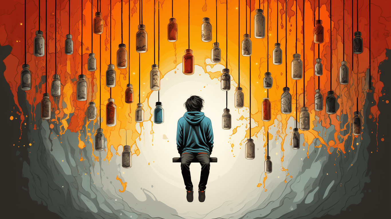 abstract image of a patient experiencing side effect