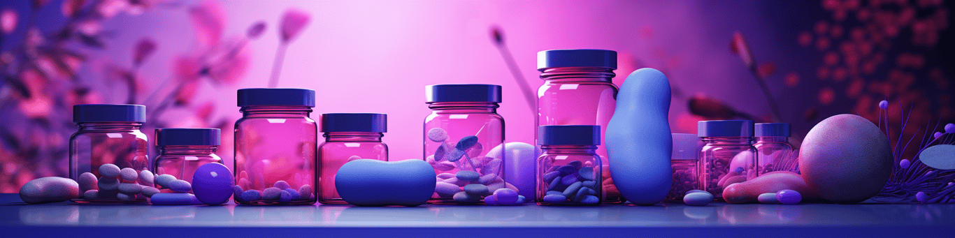 image of different drug pills on a surface