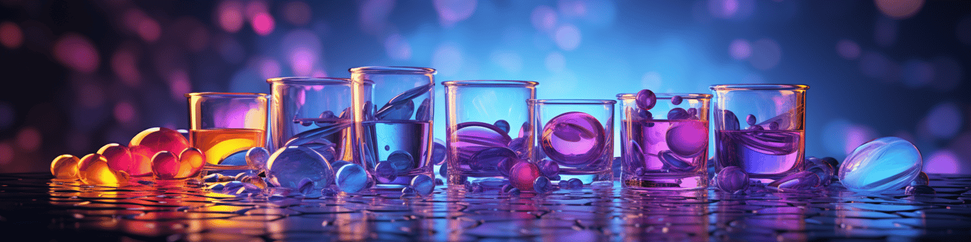 image of drug pills surrounding a glass of water symbolizing drug consumption