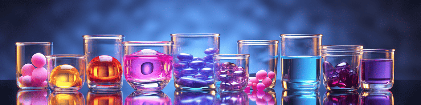 image of drug pills surrounding a glass of water symbolizing drug consumption