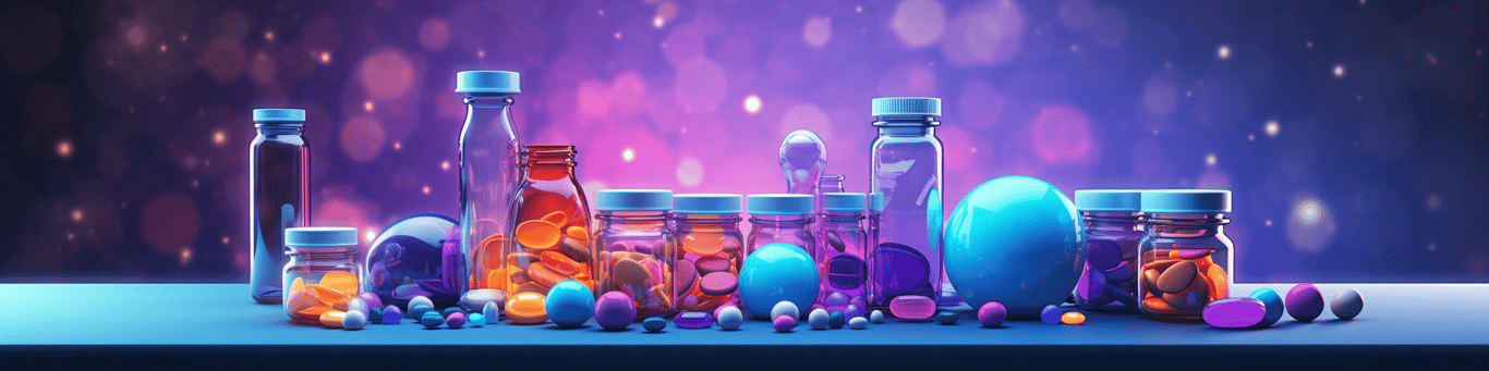 image of different drug pills on a surface