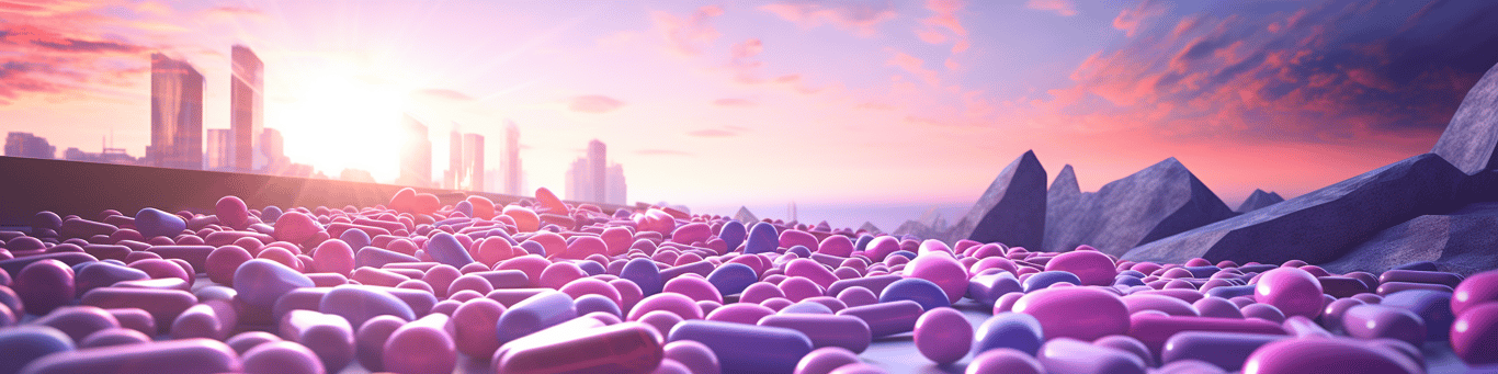 image of different drug pills on a surface