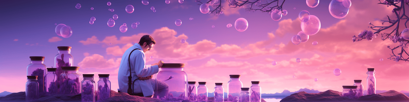 image of a doctor in a lab doing drug, clinical research