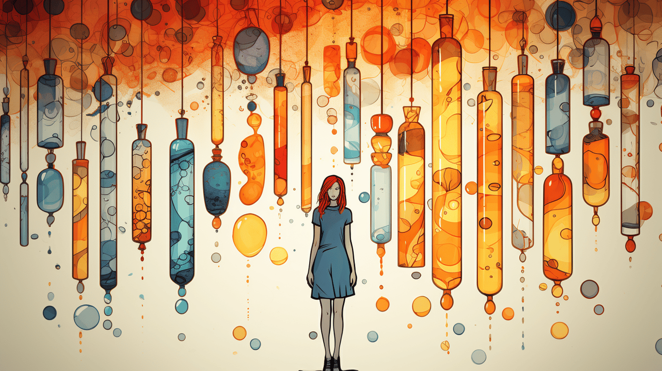 abstract image of a patient experiencing side effect