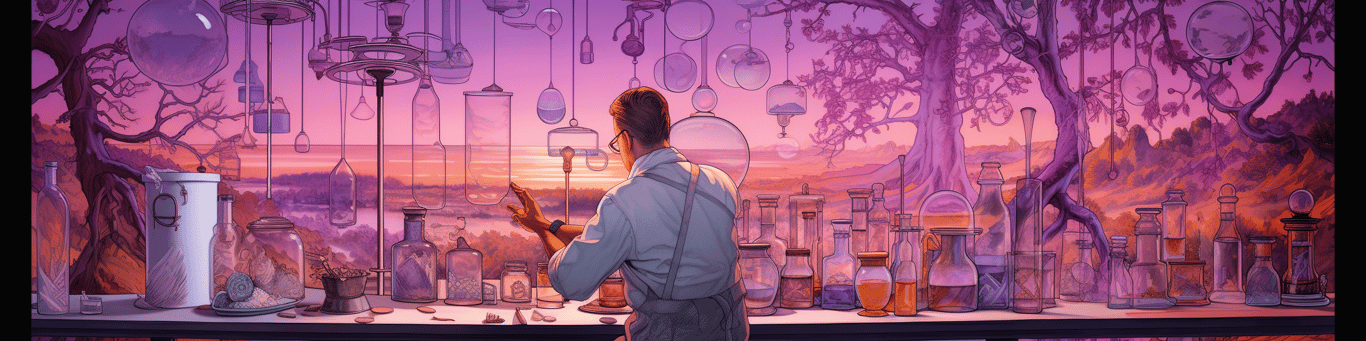 image of a doctor in a lab doing drug, clinical research