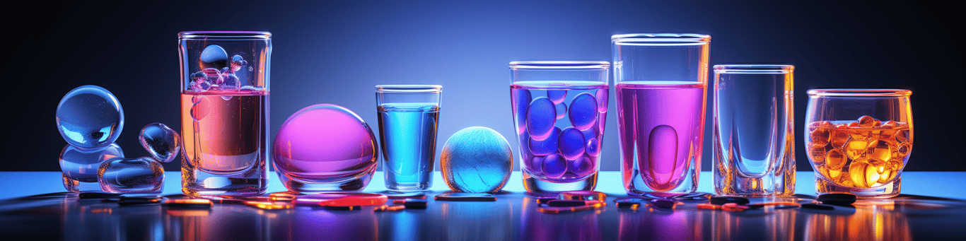 image of drug pills surrounding a glass of water symbolizing drug consumption