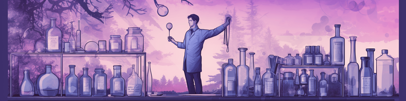 image of a doctor in a lab doing drug, clinical research