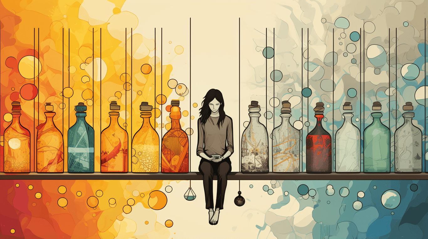 abstract image of a patient experiencing side effect