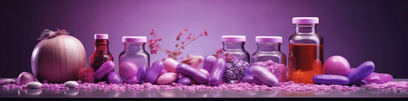 image of different drug pills on a surface