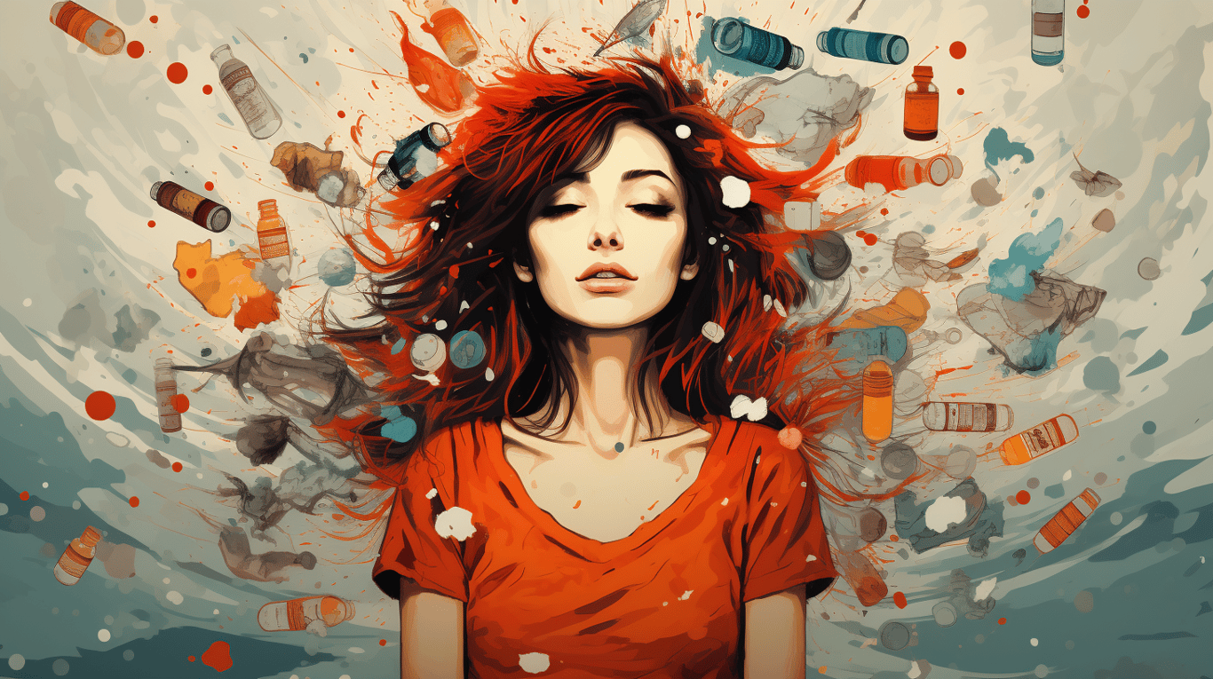 abstract image of a patient experiencing side effect