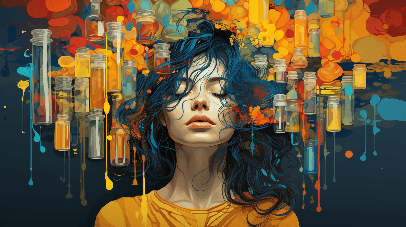 abstract image of a patient experiencing side effect