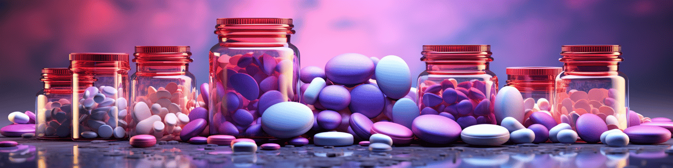 image of different drug pills on a surface