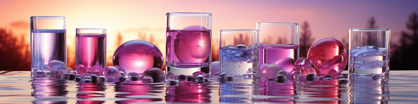 image of drug pills surrounding a glass of water symbolizing drug consumption