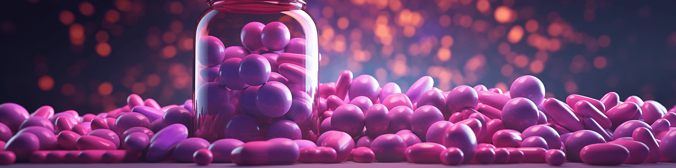 image of different drug pills on a surface