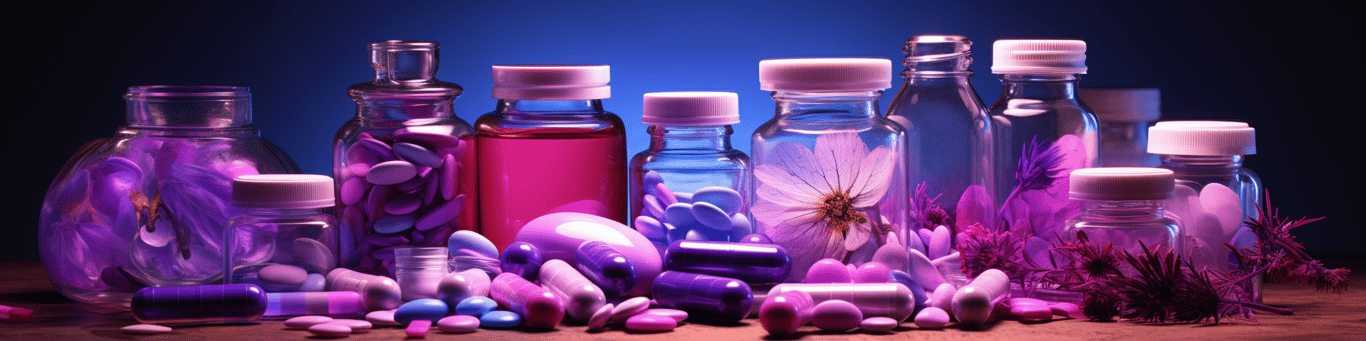 image of different drug pills on a surface