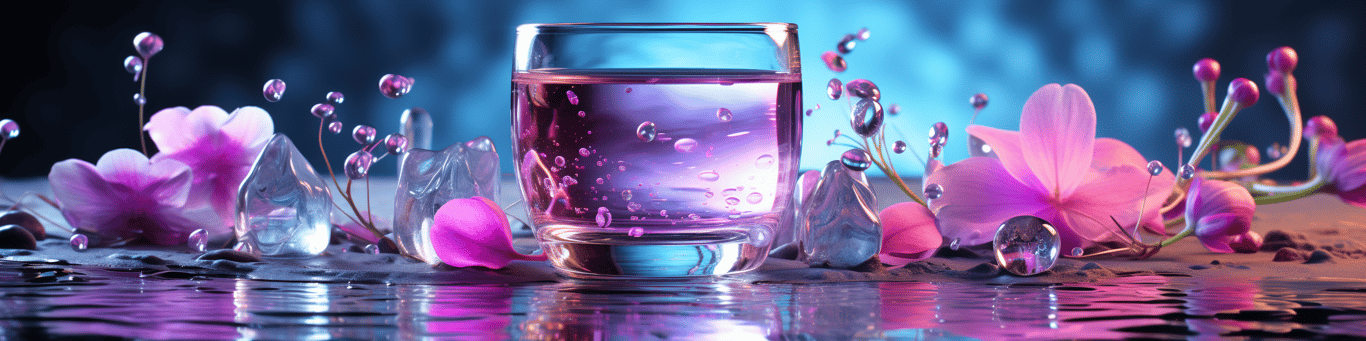 image of drug pills surrounding a glass of water symbolizing drug consumption