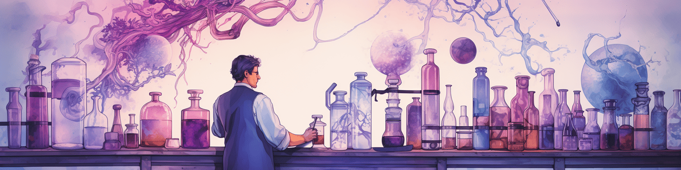 image of a doctor in a lab doing drug, clinical research