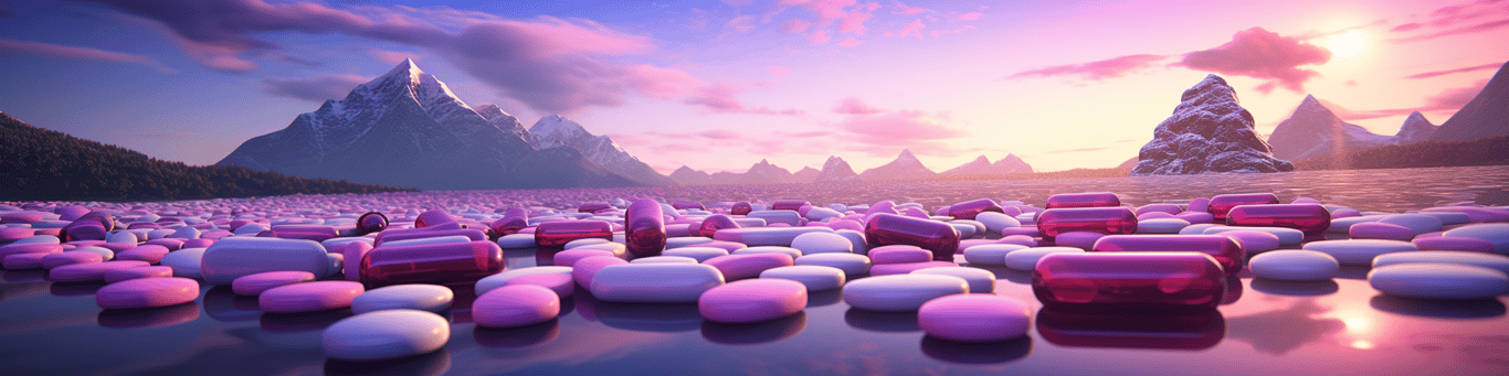 image of different drug pills on a surface