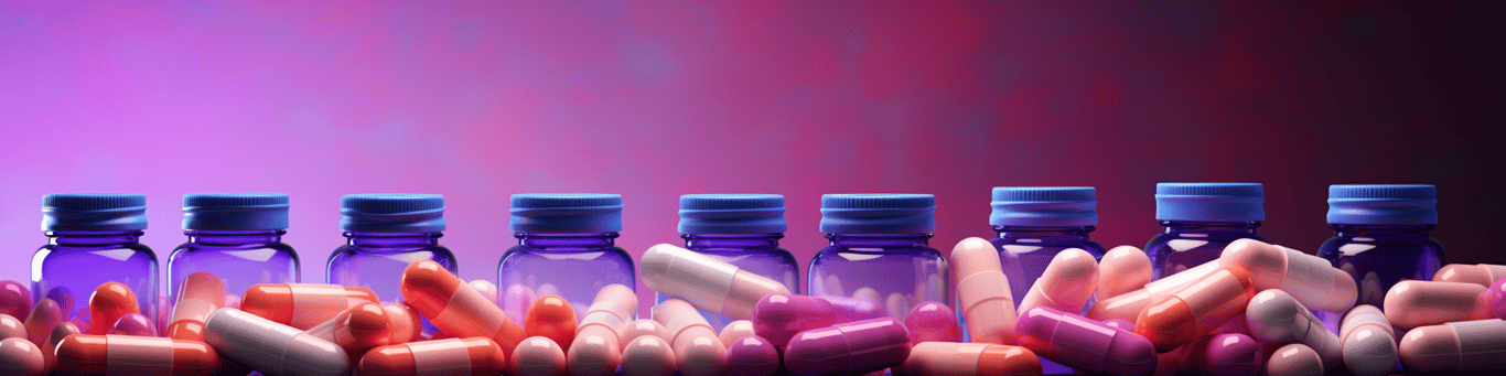 image of different drug pills on a surface