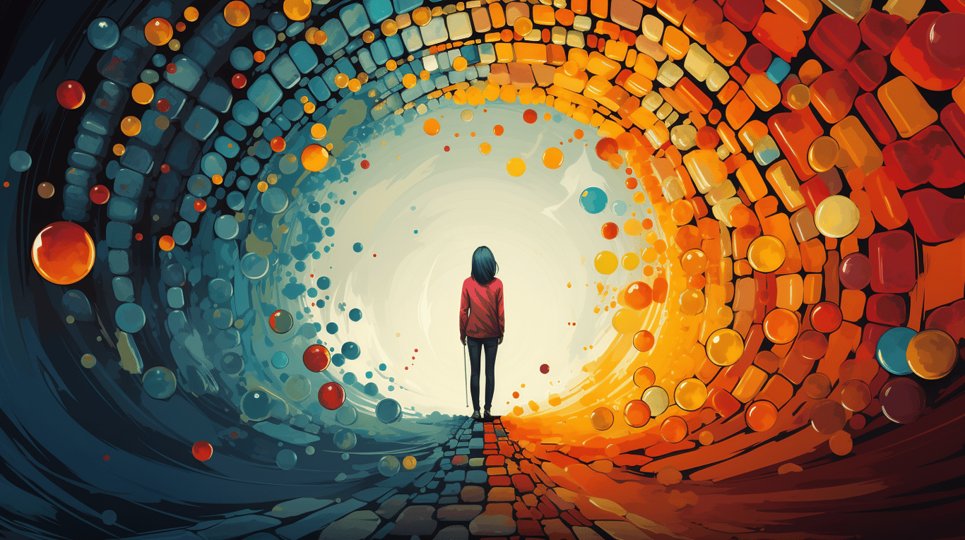 abstract image of a patient experiencing side effect