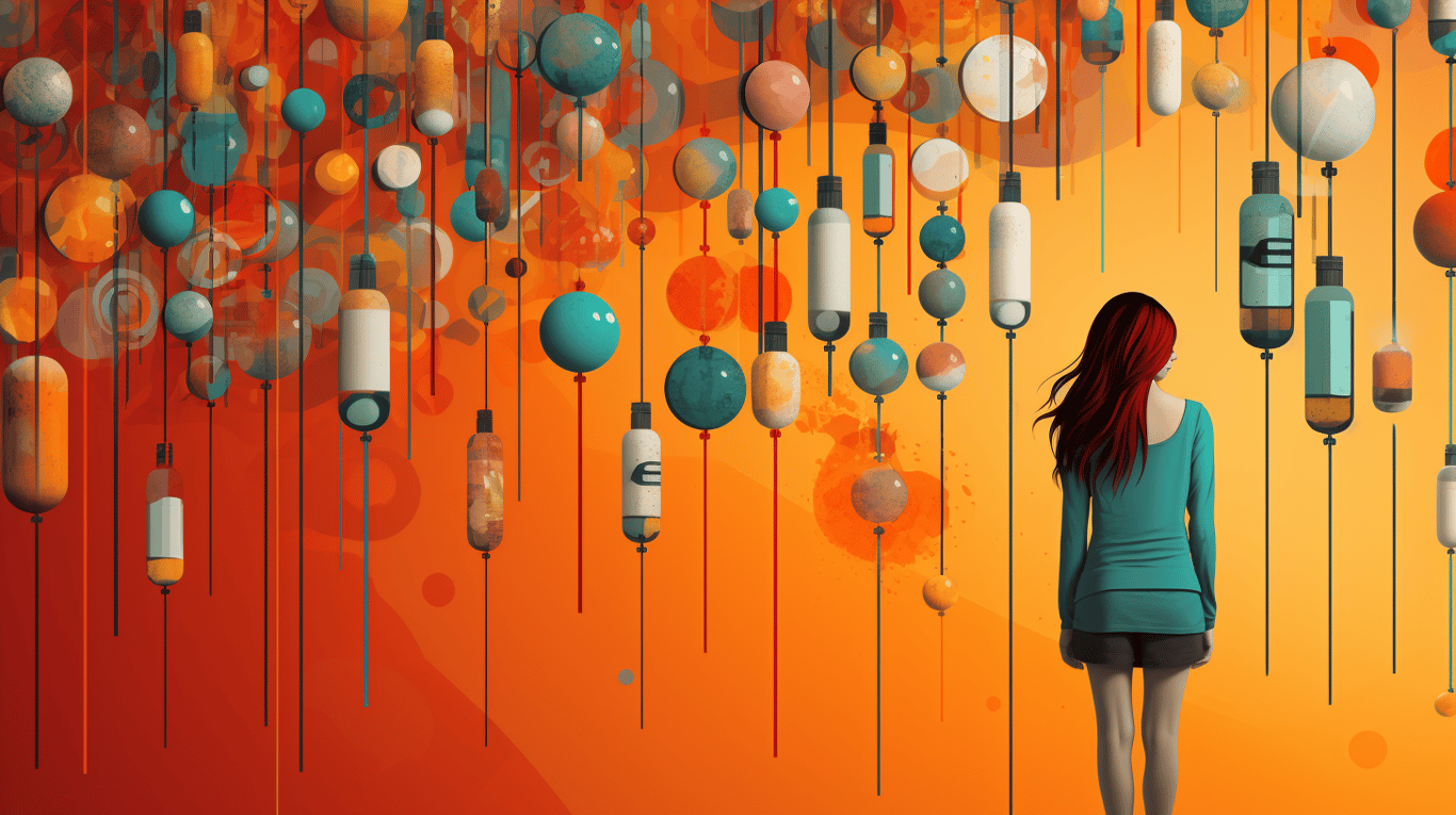 abstract image of a patient experiencing side effect