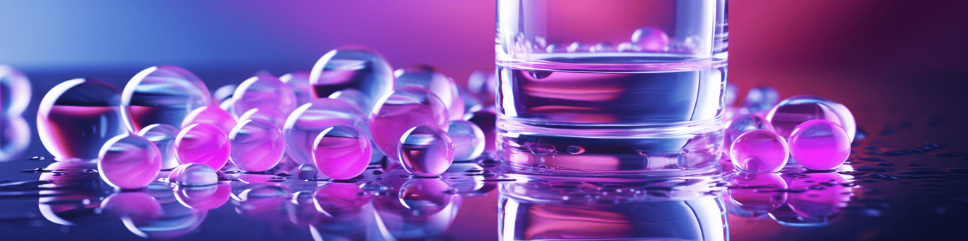 image of drug pills surrounding a glass of water symbolizing drug consumption